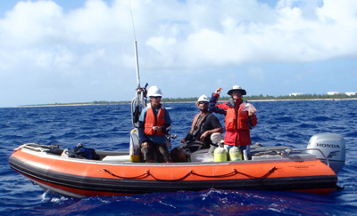 Kara's boat at Wake Island