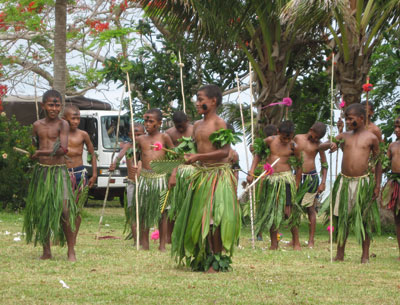 Boys performing