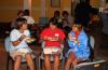 Enjoying dinner!  June 2004