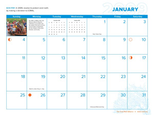 January CORAL Calendar