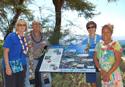 Kahekili reef etiquette sign