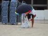 Ocean Care in the Netherland Antilles organized a beach cleanup and braved the bad weather.