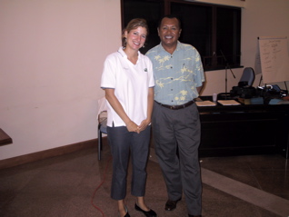Sherry Flumerfelt, CORAL Program Manager and Adalbert Eledui, Director of the Koror State Government Department of Conservation