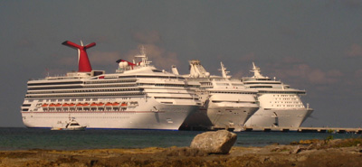 Cruise ships at Cozumel