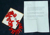 necklace and letter