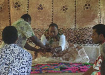 Tui Jubulau receives offering Tui Kubulau receives a traditional offereing